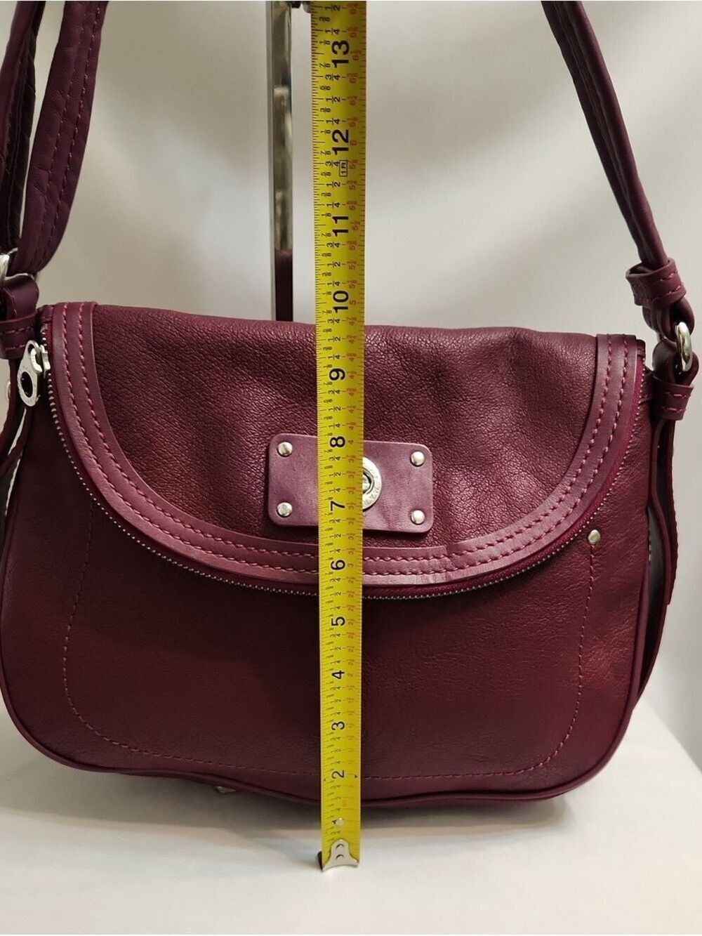 Marc By Marc Jacobs Classic Q Natasha Deep Burgundy Leather Shoulder Bag - Picture 15 of 16
